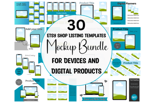 30 Mockups for ETSY Digital Listings