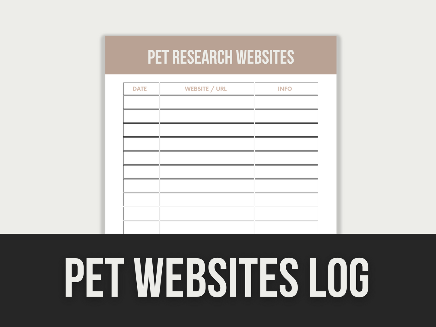 pet websites log