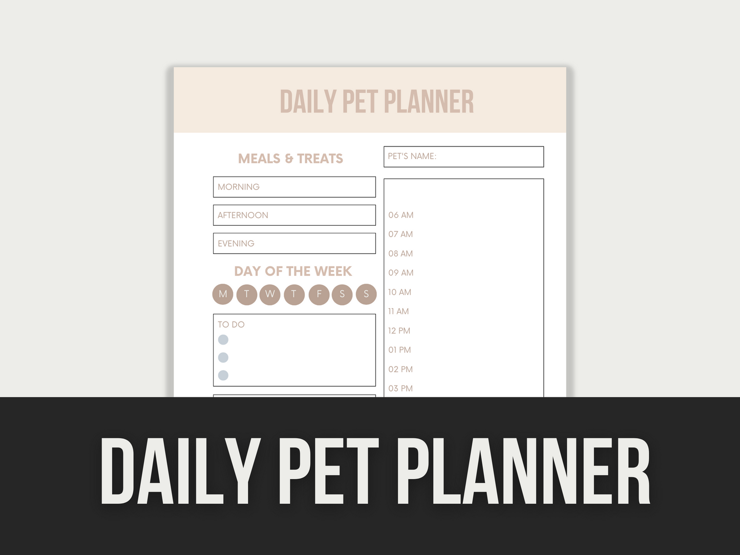 daily pet planner