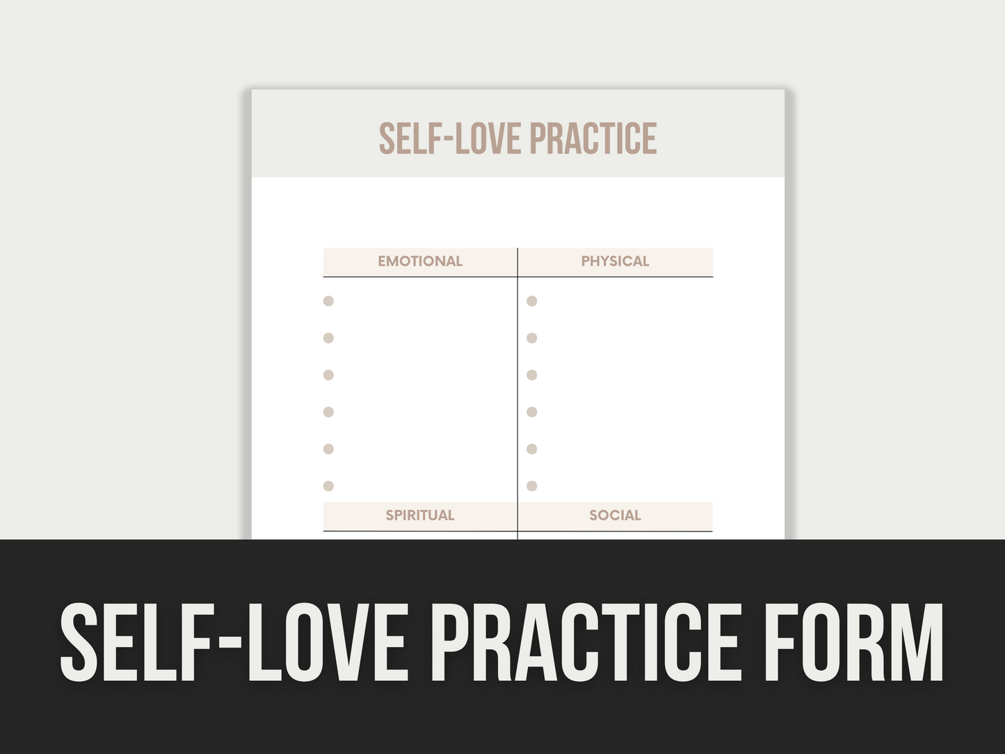 self-love practice form