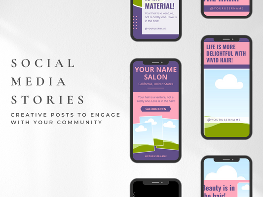 Hair Salons Social Media Story Templates