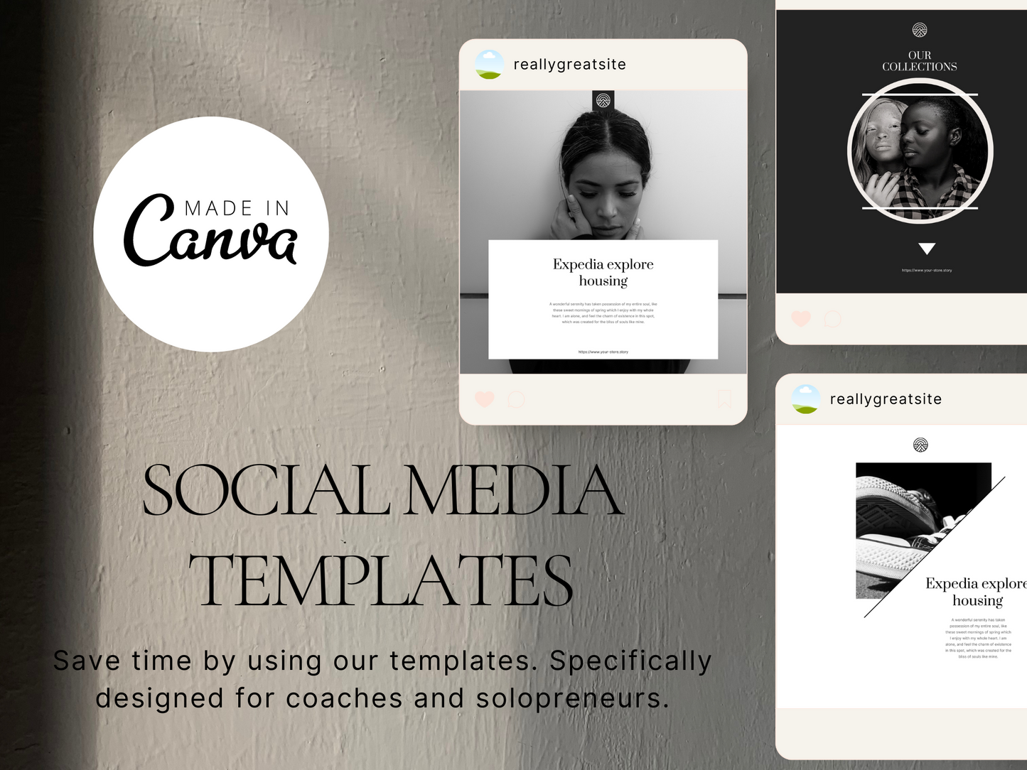 Instagram Aesthetic Canva Templates Pack