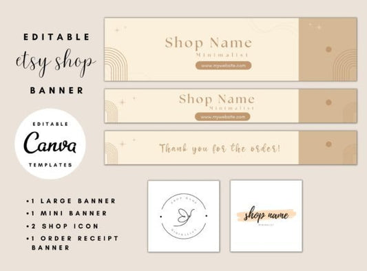 Minimalist Etsy Shop Banner Templates