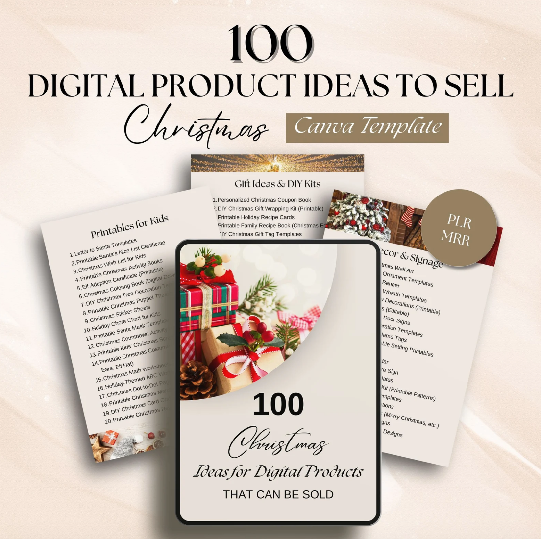 100 Christmas Digital Product Ideas to Customize & Sell