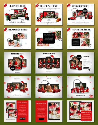 Editable Christmas Product Mockup Templates