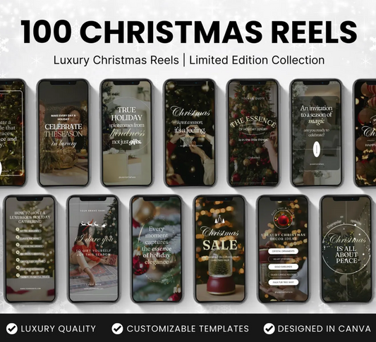 100 Luxury Christmas Reels Templates