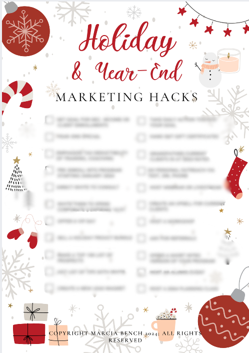 Holiday and Year End Marketing Hacks Infographic