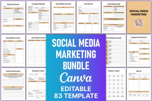 Social Media Marketing Bundle Canva